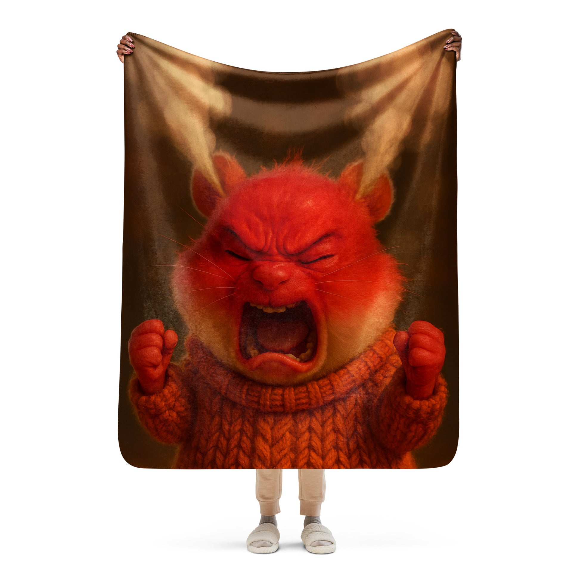 Ralph the Rage Hamster Blanket - I Can't Compute