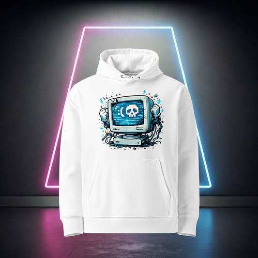 Retro Byte Reaper Glitch Hoodie - I Can't Compute